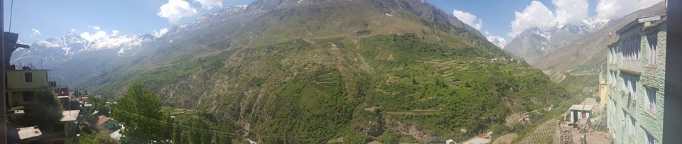 Blick von Keylong auf die gegenüberliegende Seite- hier fand das Rennen statt
