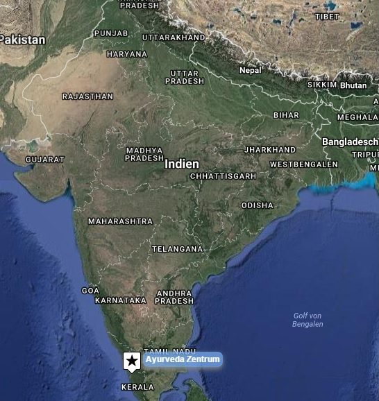 Reiseverlaufskarte zu Heilsame Ayurveda und Yoga Kur in Kerala