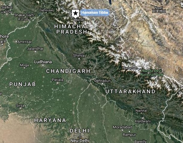 Reiseverlaufskarte zu Bergsteigen in Himachal Pradesh: Besteigung des Hanuman Tibba (5932 m)