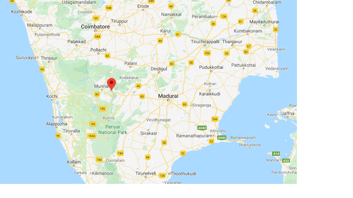 Reiseverlaufskarte zu YIN YOGA LEHRERAUSBILDUNG IN KERALA ÜBER DIE WEIHNACHTEN UND SILVESTER